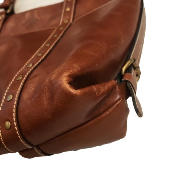 Womens Patricia Nash Carducci Leather tote in tan/light brown. - Picture 10 of 16